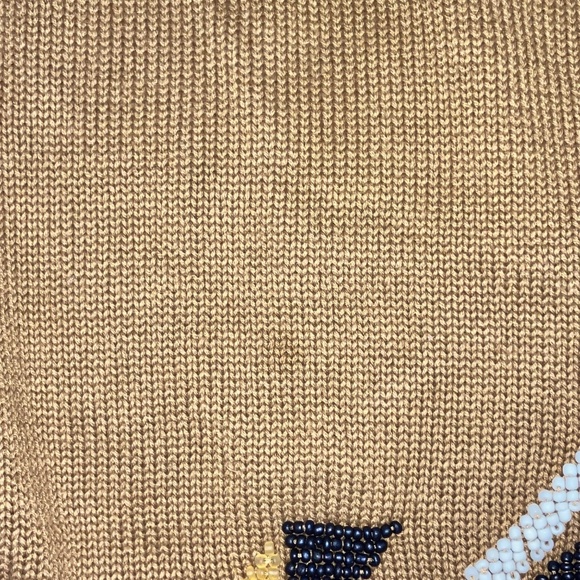 L.A.M.B Brown knit beaded sweater - Picture 4 of 7